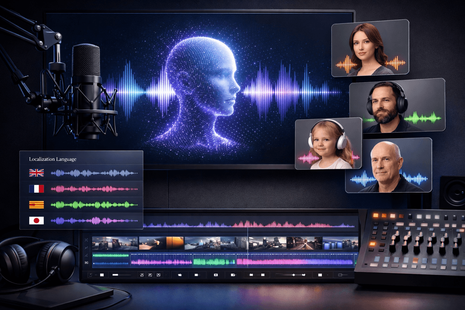 Hero image for best AI voiceover tools for creators.