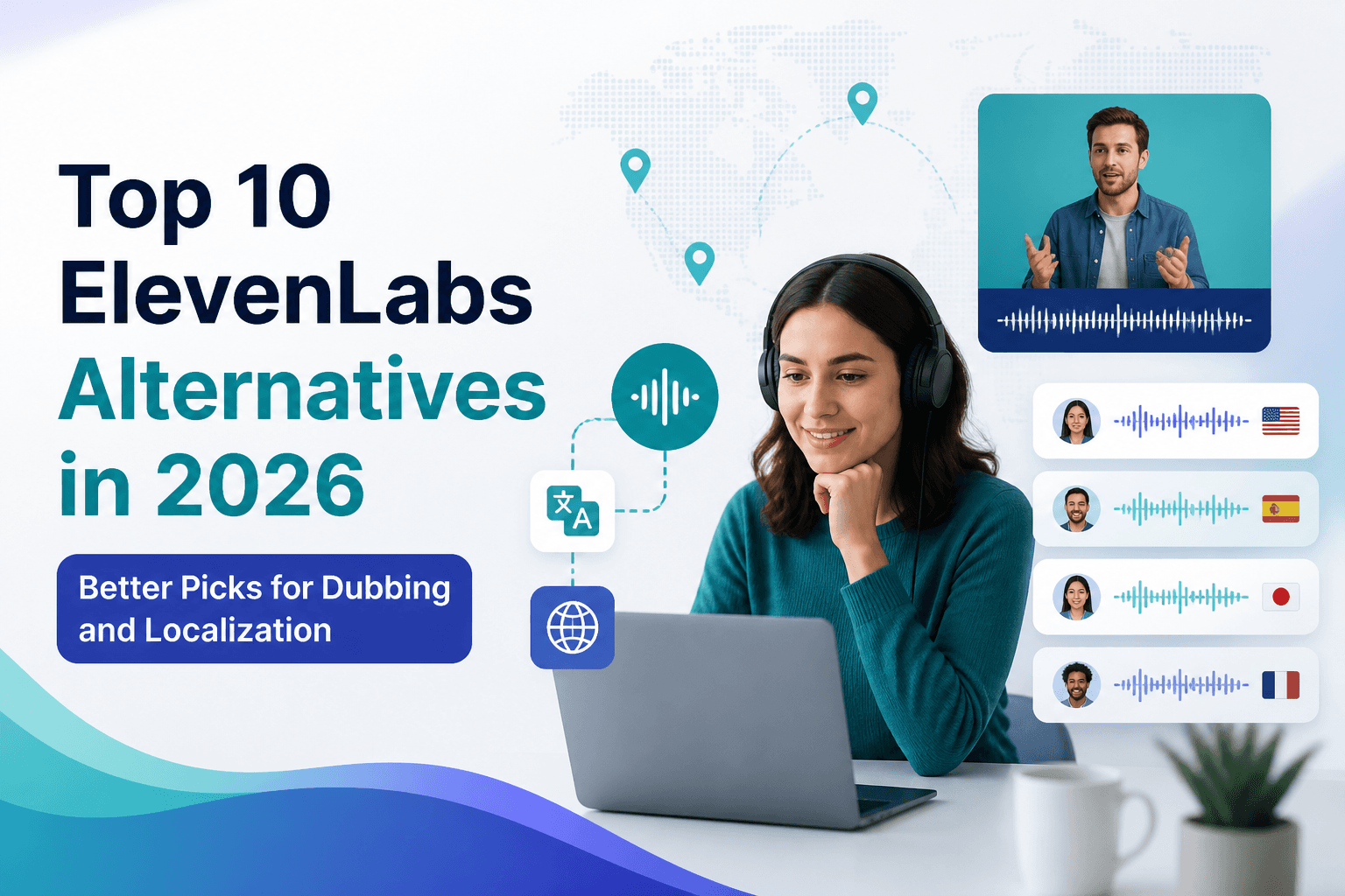 Top 10 ElevenLabs Alternatives in 2026 (Better Picks for Dubbing and Localization) featured image