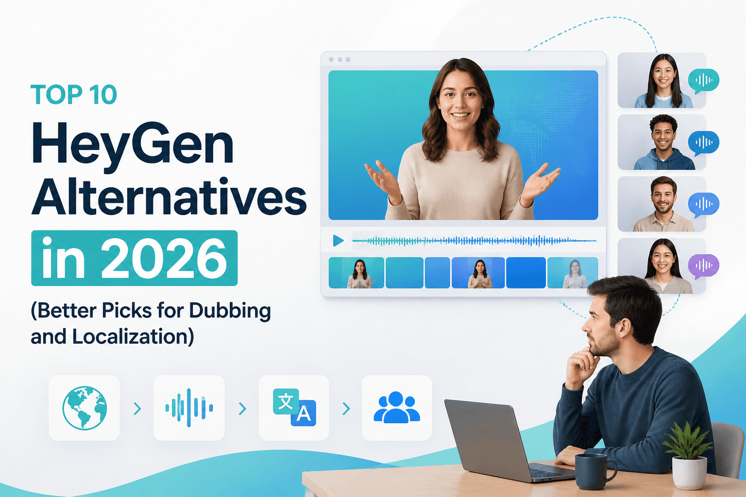 Top 10 HeyGen Alternatives in 2026 (Better Picks for Dubbing and Localization) featured image