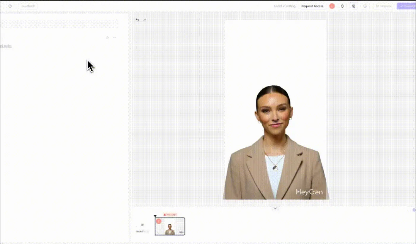 HeyGen interface