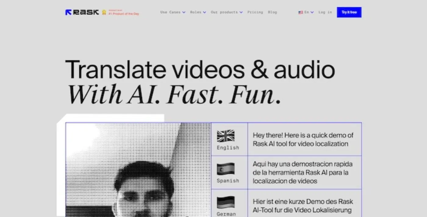 Rask AI translation workflow
